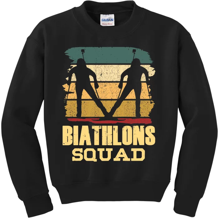 Biathlon Squad Biathlons Biathlete Sports Premium Kids Sweatshirt