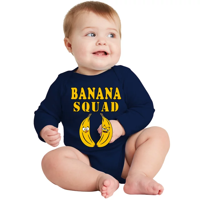 Banana Squad Bananas Cool Gift Baby Long Sleeve Bodysuit