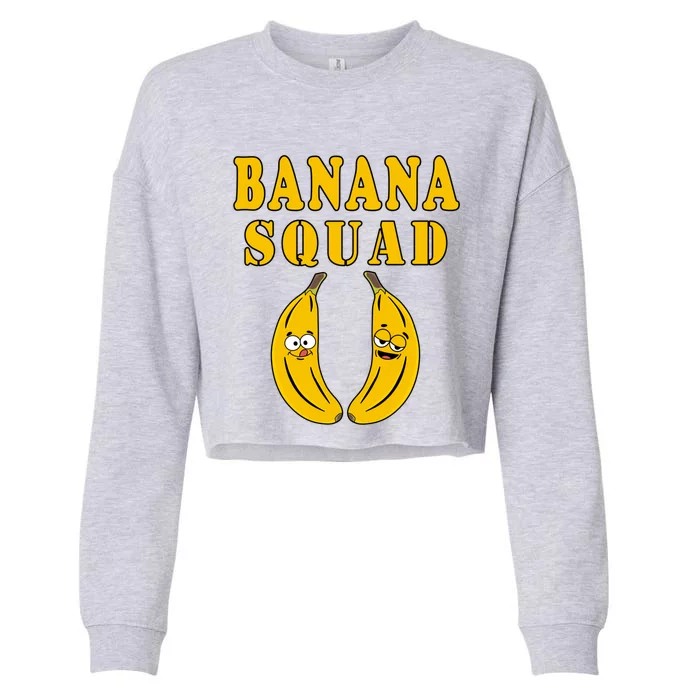 Banana Squad Bananas Cool Gift Cropped Pullover Crew