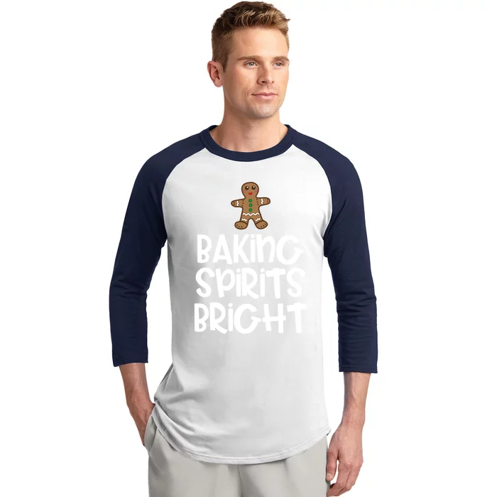 Baking Spirits Bright Christmas Cool Gift Baseball Sleeve Shirt