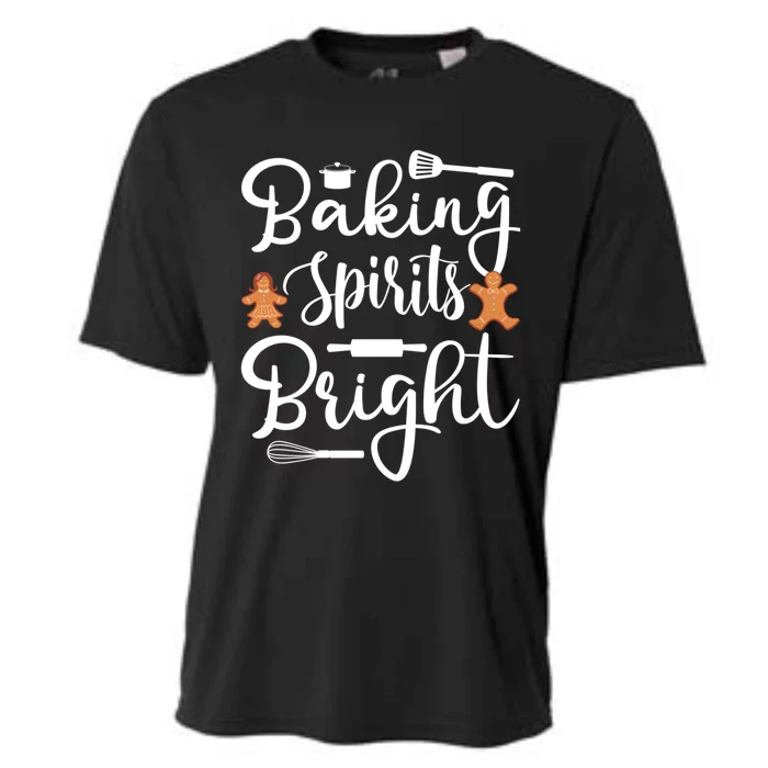 Baking Spirit Bright Cool Holiday Gift Funny Christmas Baker Gift Cooling Performance Crew T-Shirt