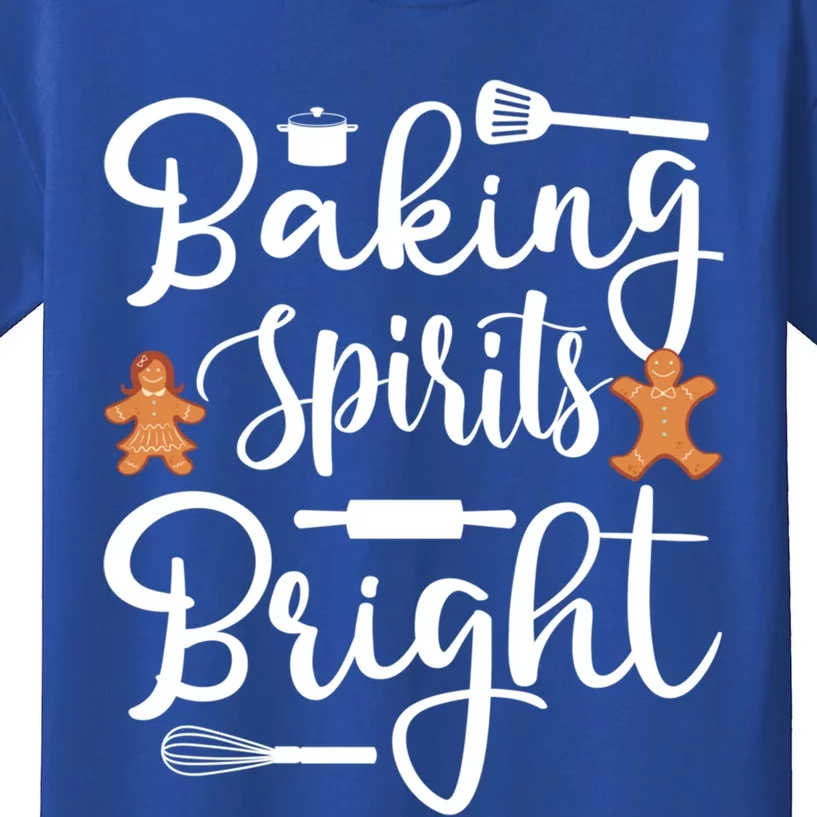 Baking Spirit Bright Cool Holiday Gift Funny Christmas Baker Gift Kids T-Shirt