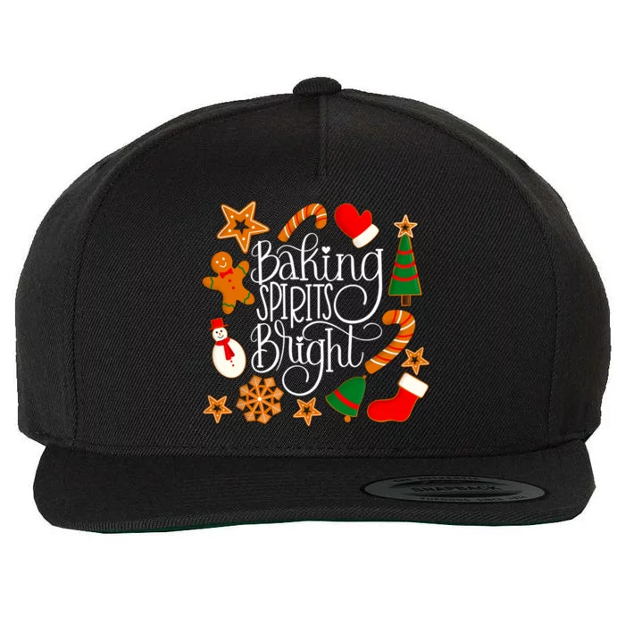 Baking Spirits Bright Gingerbread Christmas Cookies (Dark) Gift Wool Snapback Cap