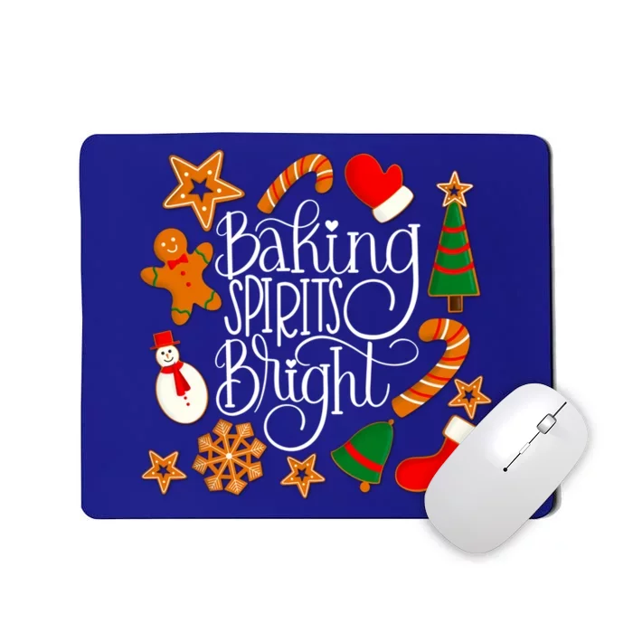 Baking Spirits Bright Gingerbread Christmas Cookies (Dark) Gift Mousepad