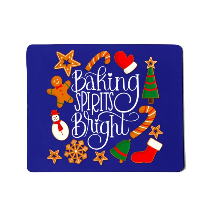 Baking Spirits Bright Gingerbread Christmas Cookies (Dark) Gift Mousepad