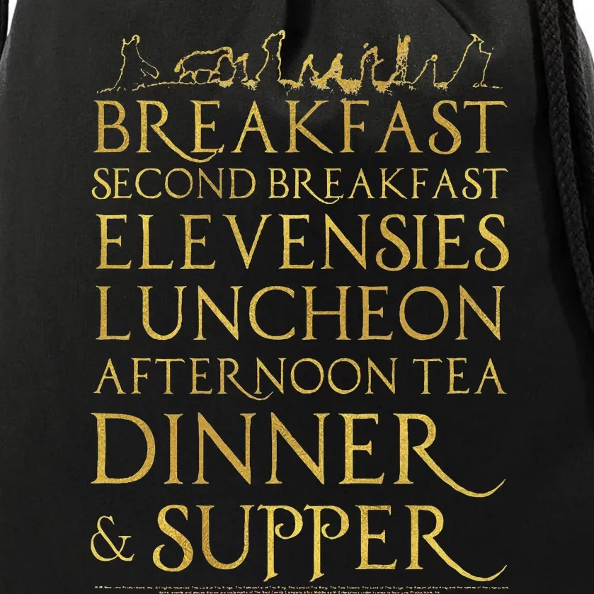 Breakfast Second Breakfast More Drawstring Bag