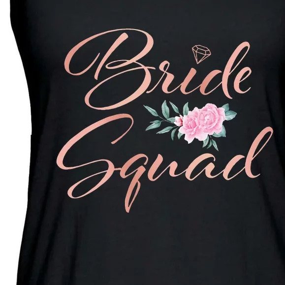 Bride Squad Bachelorette Party Bridal Shower Bridesmaid Ladies Essential Flowy Tank