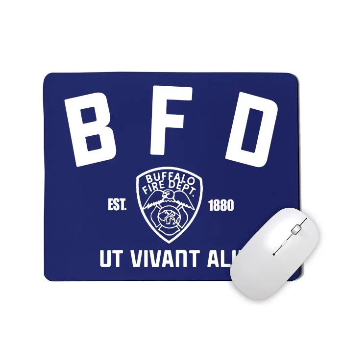 Buffalo Sabres Bfd Buffalo Fire Dept Ut Vivant Alii Est 1880 Mousepad