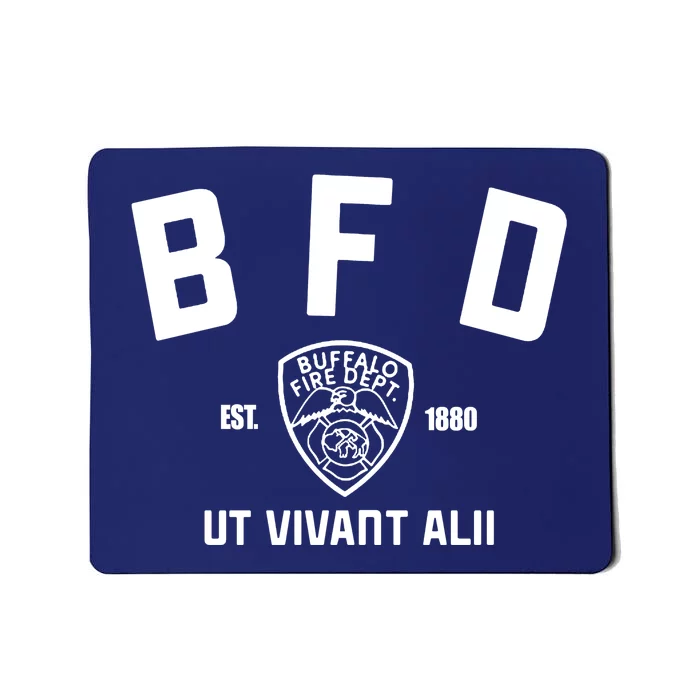 Buffalo Sabres Bfd Buffalo Fire Dept Ut Vivant Alii Est 1880 Mousepad