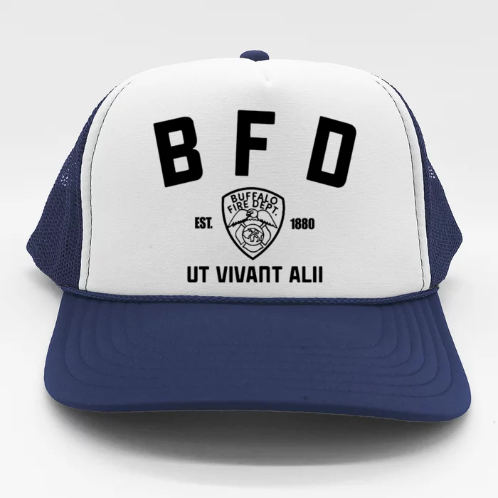 Buffalo Sabres Bfd Buffalo Fire Dept Ut Vivant Alii Est 1880 Trucker Hat