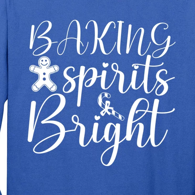 Baking Spirit Bright Gingerbread Cookie Christmas Cute Gift Tall Long Sleeve T-Shirt