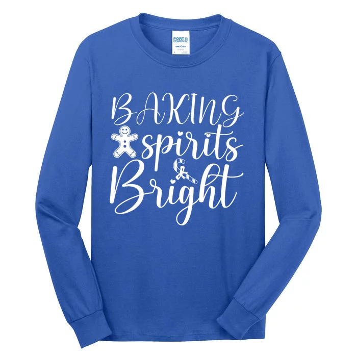 Baking Spirit Bright Gingerbread Cookie Christmas Cute Gift Tall Long Sleeve T-Shirt