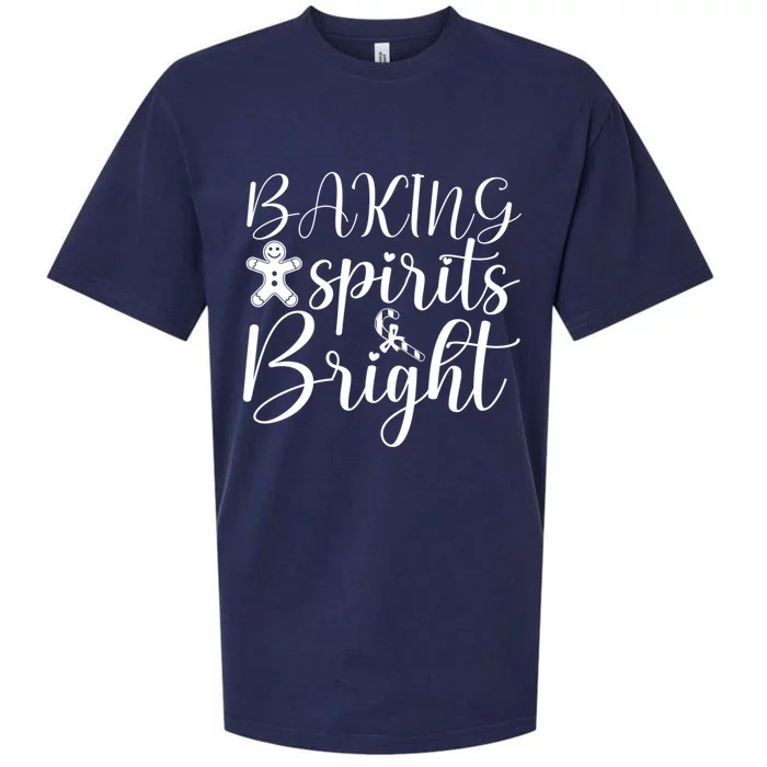 Baking Spirit Bright Gingerbread Cookie Christmas Cute Gift Sueded Cloud Jersey T-Shirt