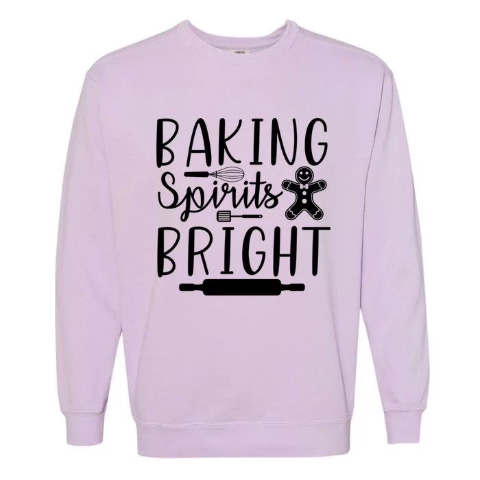 Baking Spirits Bright Holiday Family Matching Christmas Gift Garment-Dyed Sweatshirt