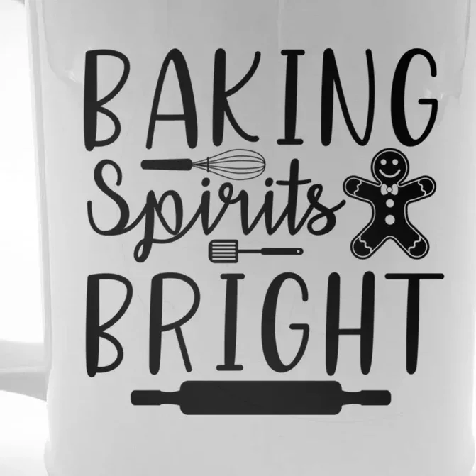 Baking Spirits Bright Holiday Family Matching Christmas Gift Front & Back Beer Stein