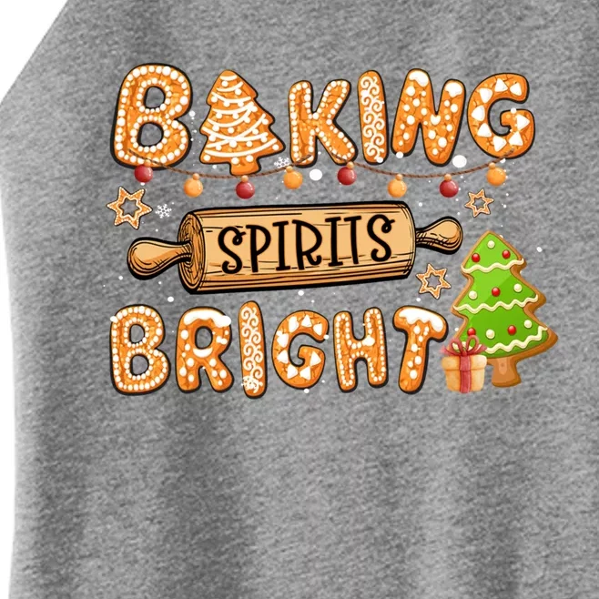 Baking Spirits Bright Chirstmas Cookie Gingerbread Holiday Great Gift Women’s Perfect Tri Rocker Tank