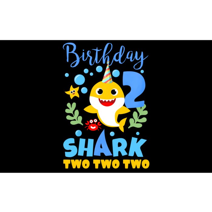 Birthday Shark Baby For 2 Year Old Boy In Blue Two Two Bumper Sticker