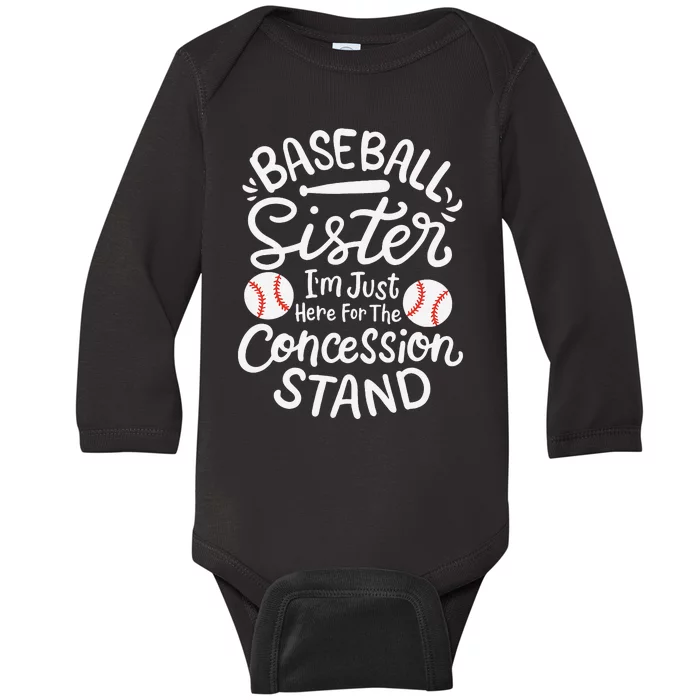 Baseball Sister Baby Long Sleeve Bodysuit