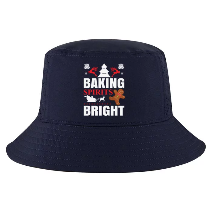 Baking Spirits Bright Gingerbread Illustration Gift Cool Comfort Performance Bucket Hat