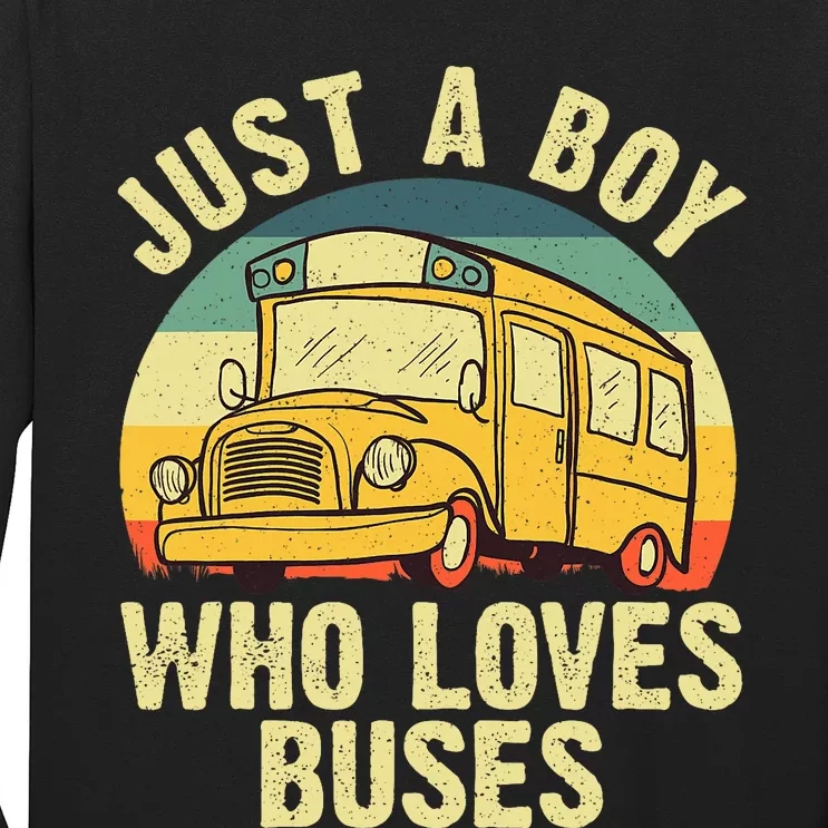 Best School Bus For Boy Kids Yellow Bus Lover Buses Long Sleeve Shirt