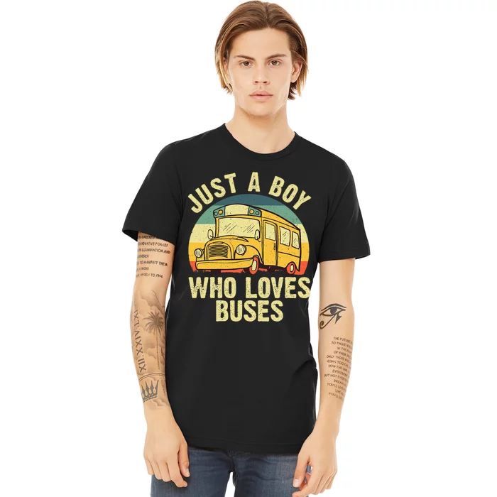 Best School Bus For Boy Kids Yellow Bus Lover Buses Premium T-Shirt