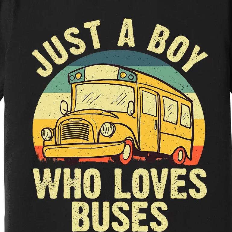 Best School Bus For Boy Kids Yellow Bus Lover Buses Premium T-Shirt