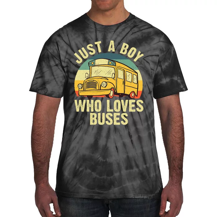 Best School Bus For Boy Kids Yellow Bus Lover Buses Tie-Dye T-Shirt