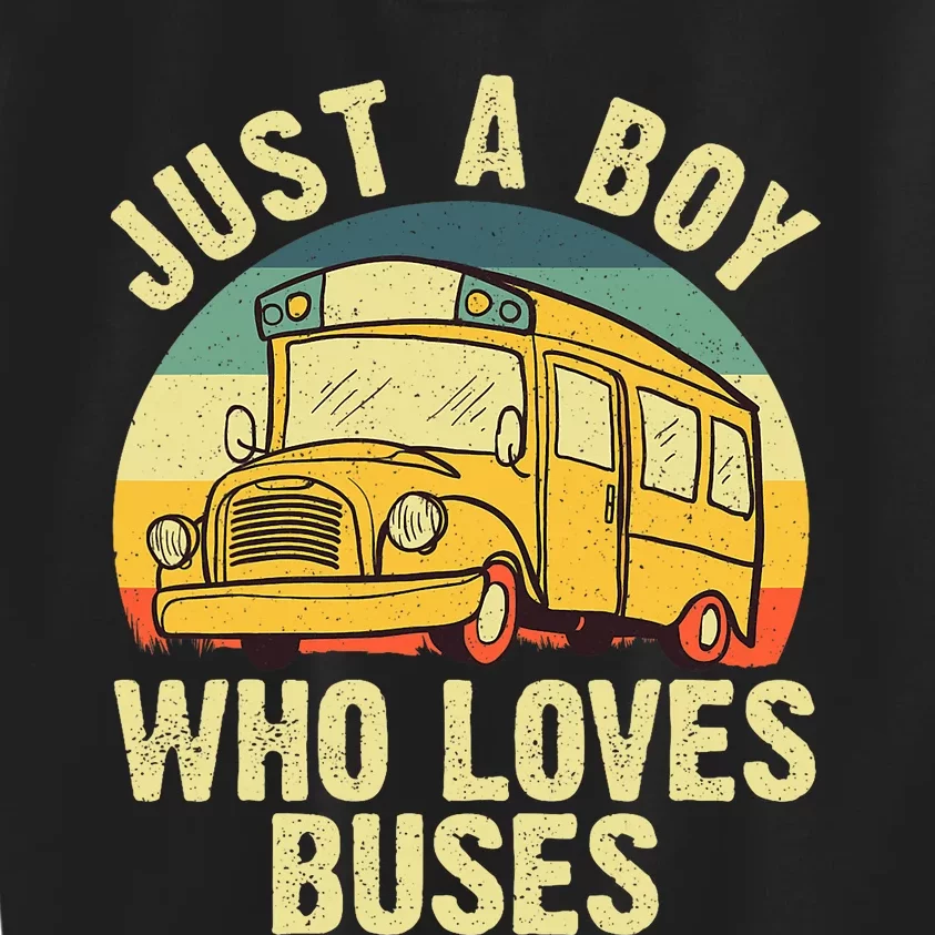 Best School Bus For Boy Kids Yellow Bus Lover Buses Kids Sweatshirt