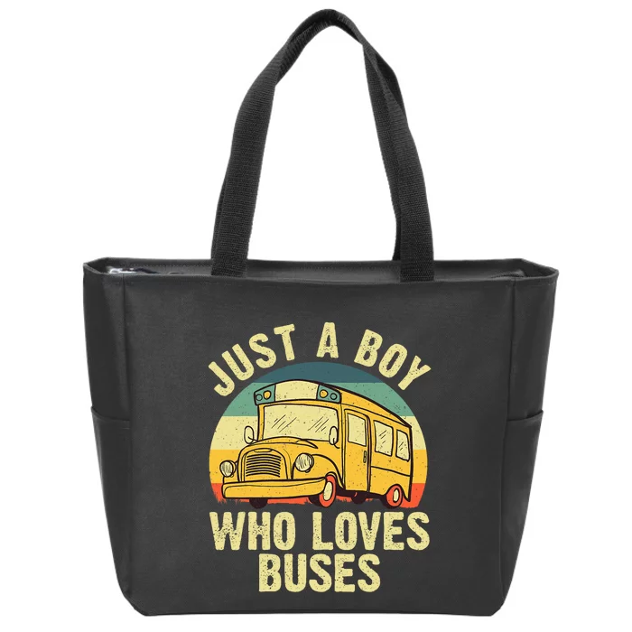 Best School Bus For Boy Kids Yellow Bus Lover Buses Zip Tote Bag