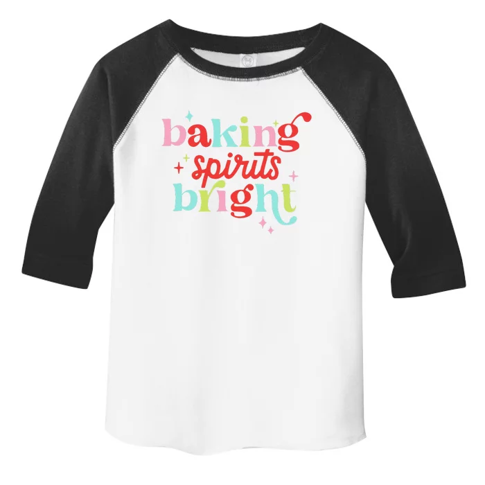 Baking Spirits Bright Christmas Cookie Funny Lovers Toddler Fine Jersey T-Shirt