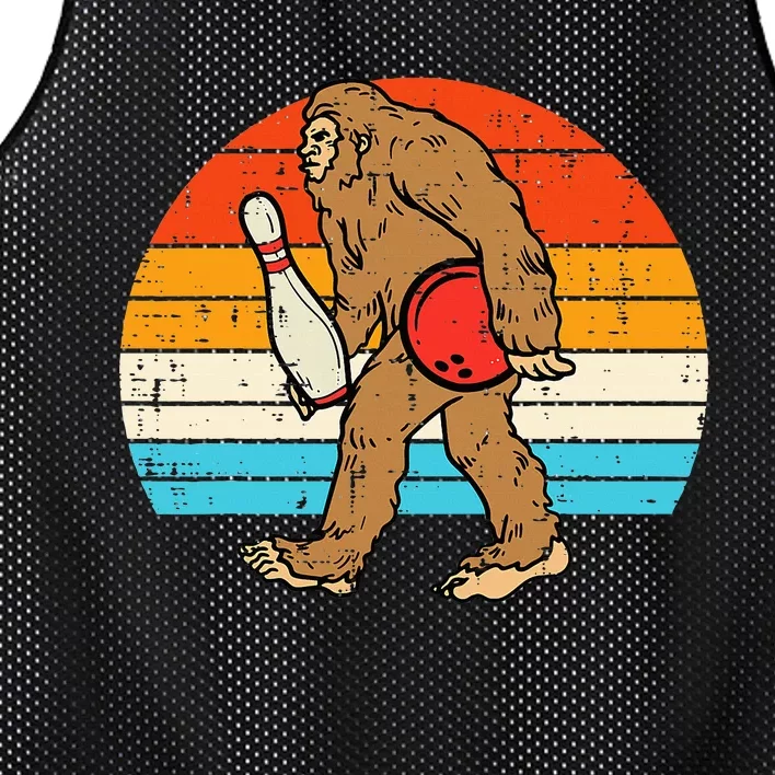 Bigfoot Sasquatch Bowling Retro Bowler Team Mesh Reversible Basketball Jersey Tank