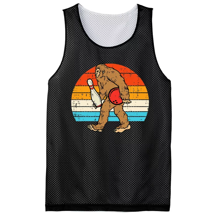 Bigfoot Sasquatch Bowling Retro Bowler Team Mesh Reversible Basketball Jersey Tank