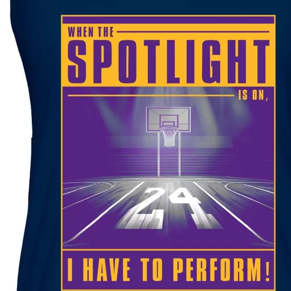 Basketball Spotlight Front & Back Ladies Essential Flowy Tank