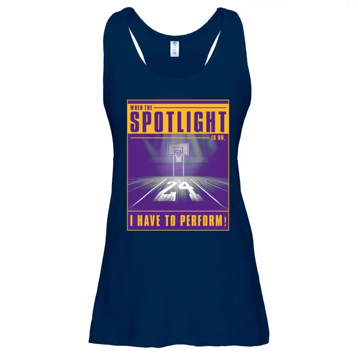 Basketball Spotlight Front & Back Ladies Essential Flowy Tank