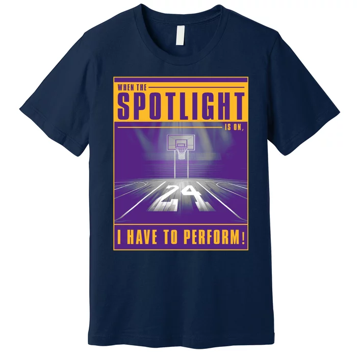 Basketball Spotlight Front & Back Premium T-Shirt