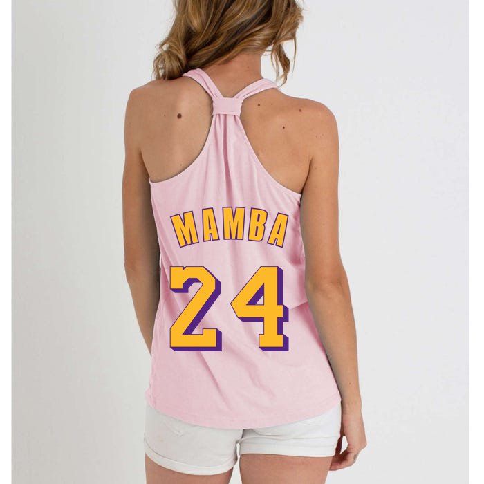 Basketball Spotlight Front & Back Women's Knotted Racerback Tank