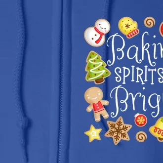 Baking Spirits Bright Christmas Gingerbread Lover Xmas Party Cute Gift Full Zip Hoodie