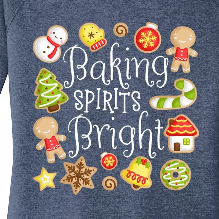 Baking Spirits Bright Christmas Gingerbread Lover Xmas Party Cute Gift Women's Perfect Tri Tunic Long Sleeve Shirt