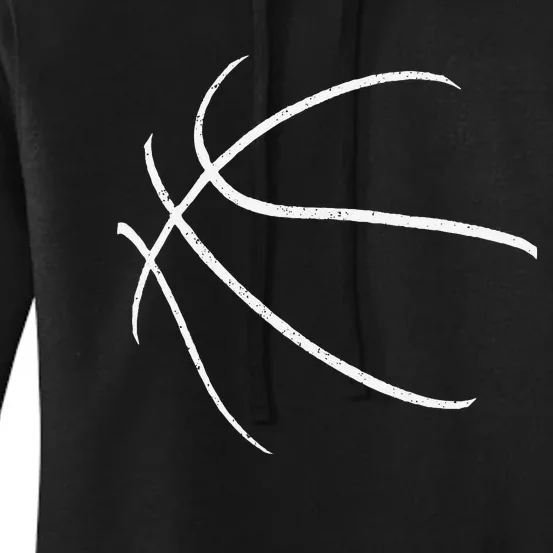 Basketball Silhouette Bball Player Coach Sports Baller Gift Women's Pullover Hoodie