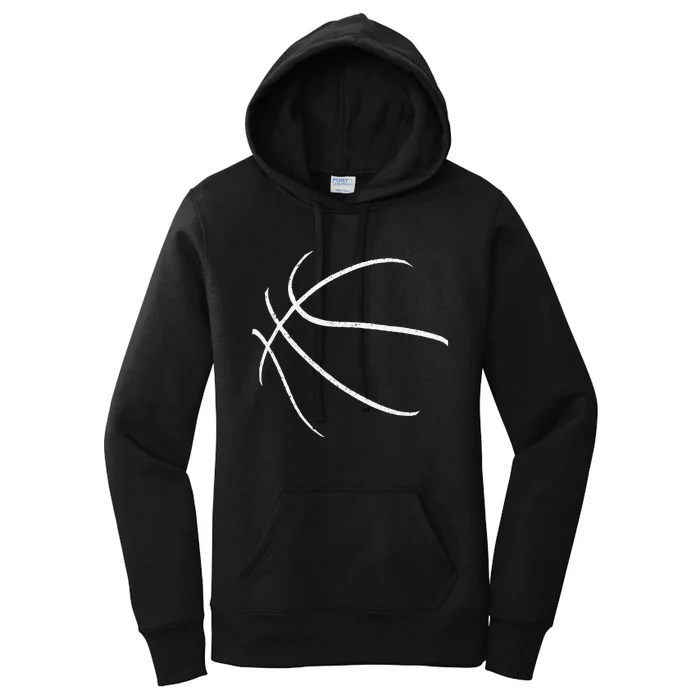 Basketball Silhouette Bball Player Coach Sports Baller Gift Women's Pullover Hoodie