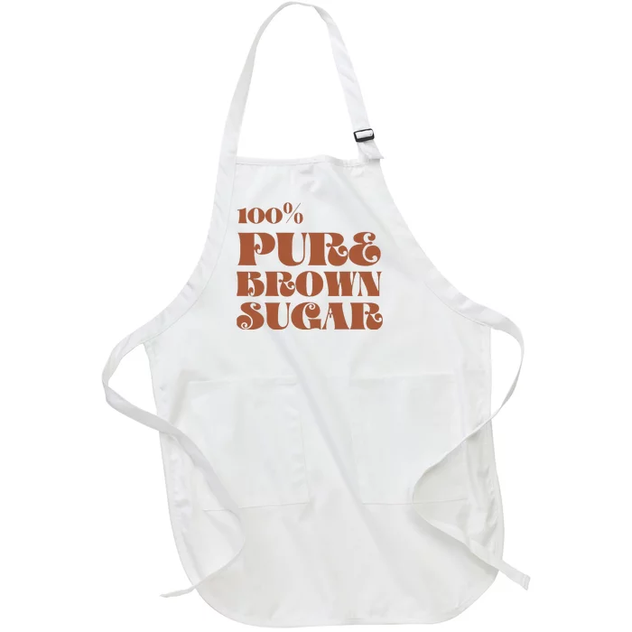 Brown Sugar Babe Educate Afro Queen African American Melanin Full-Length Apron With Pocket