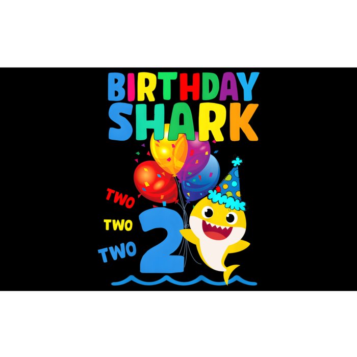 Birthday Shark Baby For 2 Year Old Boy In Blue Two Two Bumper Sticker