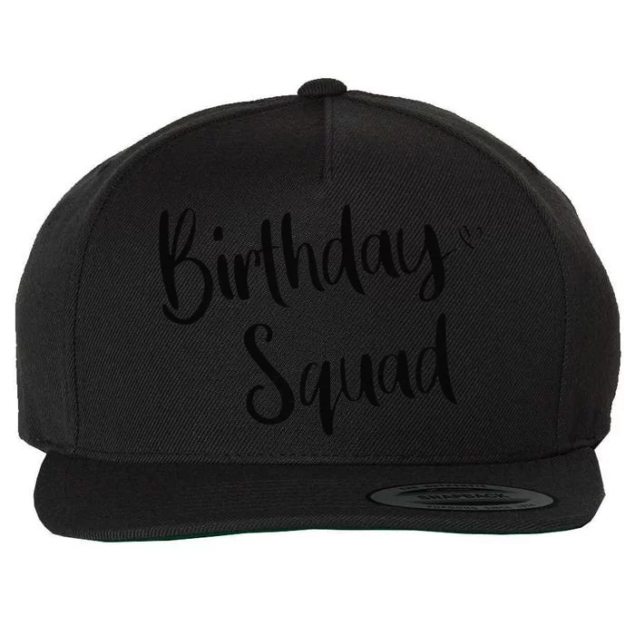 Birthday Squad Birthday Party Funny Gifts Queen Wool Snapback Cap