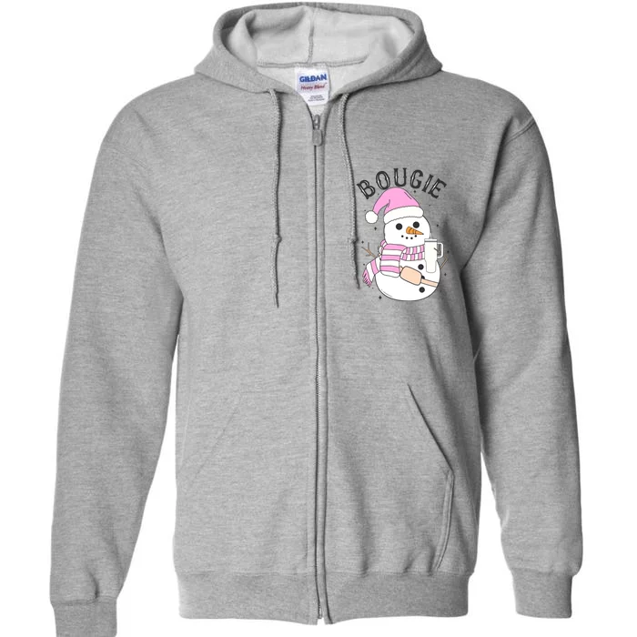 Boojee Snowman Bougie Snowman Stanley Full Zip Hoodie