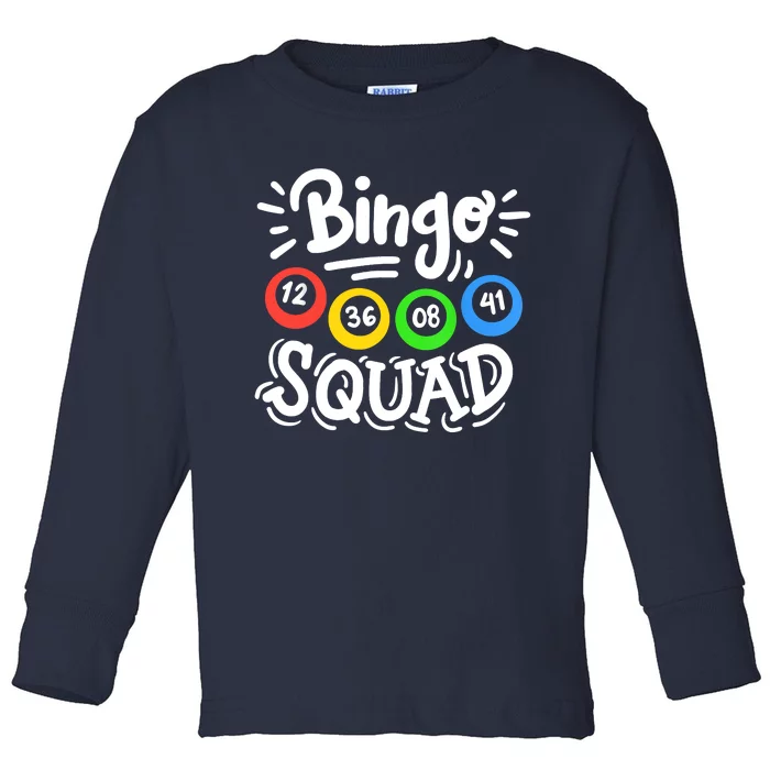 Bingo Squad Toddler Long Sleeve Shirt