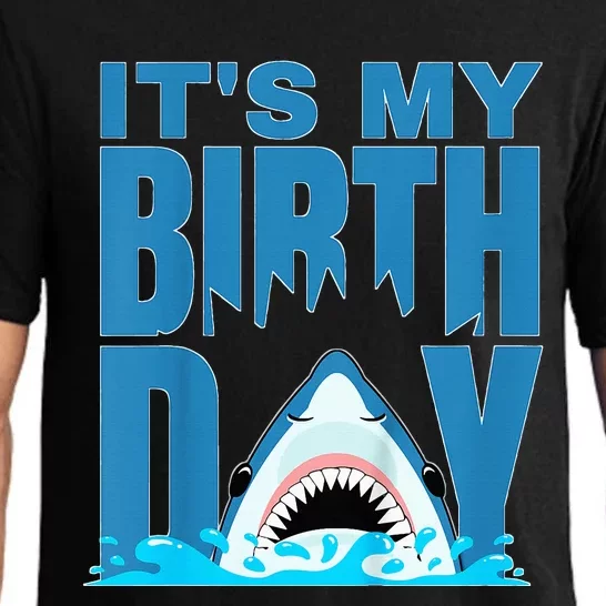 Blue Shark Birthday Shark Bite Its My Birthday Pajama Set