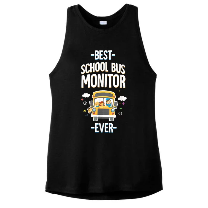 Best School Bus Monitor Ever Ladies Tri-Blend Wicking Tank