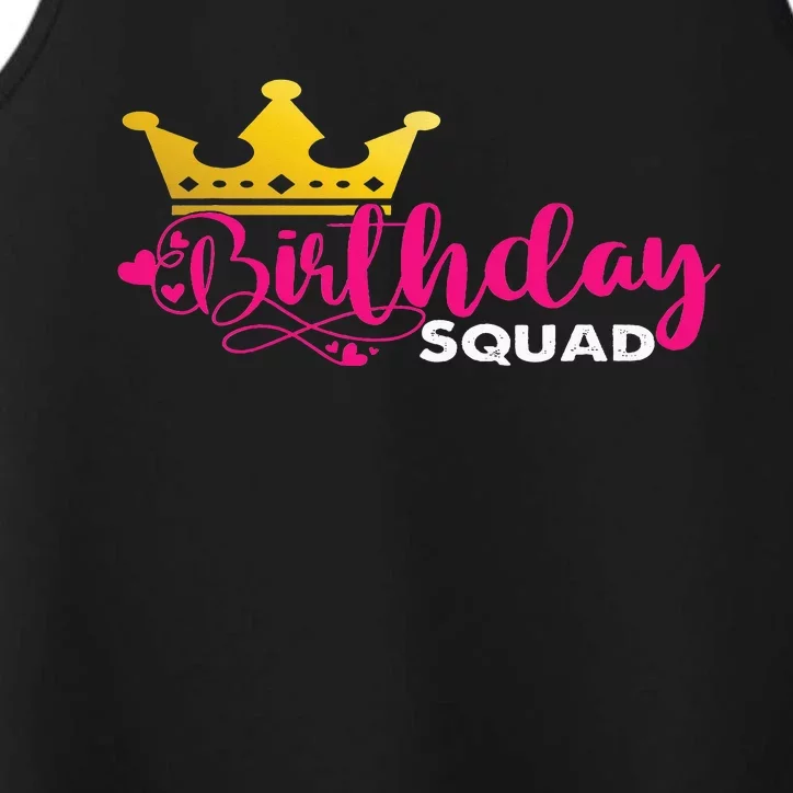 Birthday Squad Birthday Party Funny Gift Performance Tank