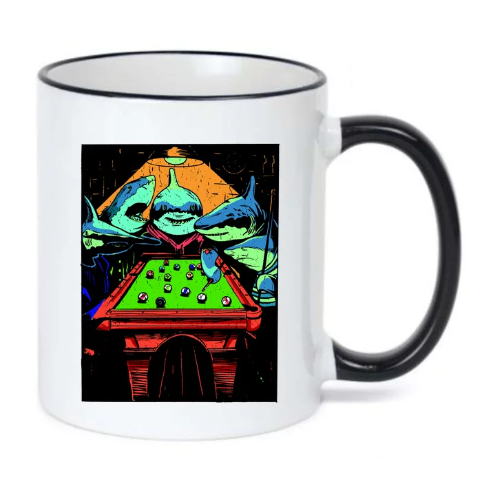 Billard Sharks Black Color Changing Mug