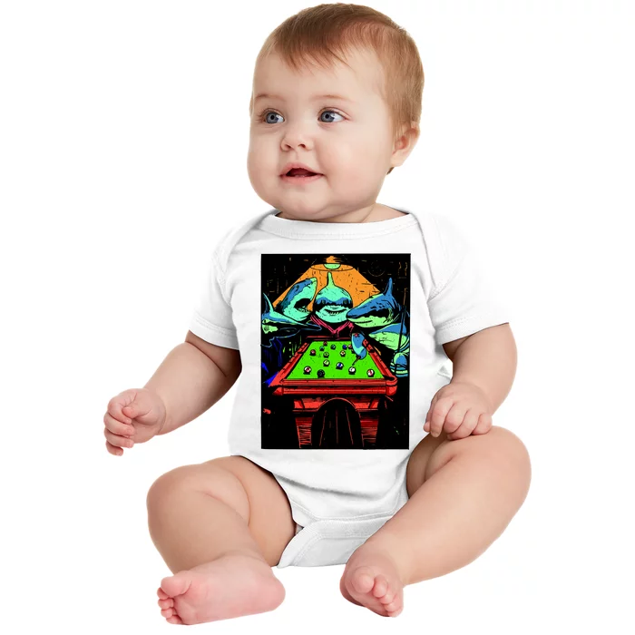 Billard Sharks Baby Bodysuit